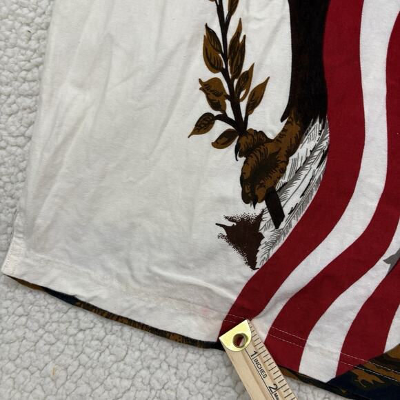 Royale Air Mens L Patriotic Eagle American Flag Polo All Over Print AOP USA - Picture 4 of 7